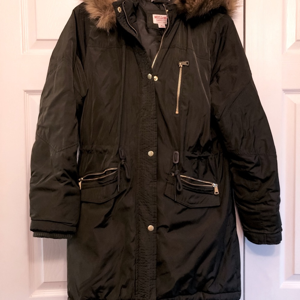 Mossimo/Target | Olive green parka with fur collar